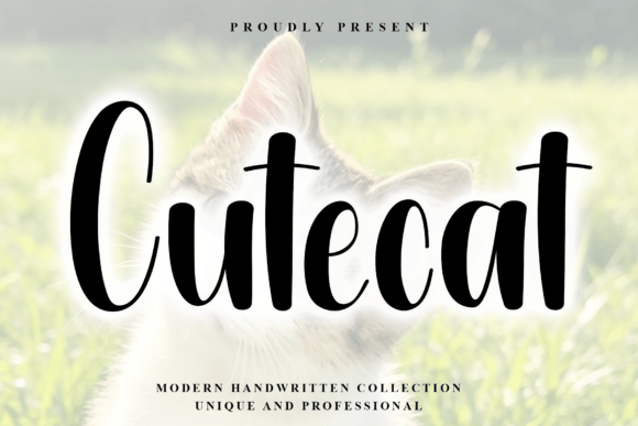 Cutecat: A Modern Handwritten Font with Refined Elegance