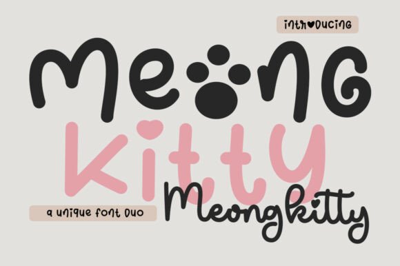 Meong Kitty Duo: A Playful Font Pair for Creative Expression