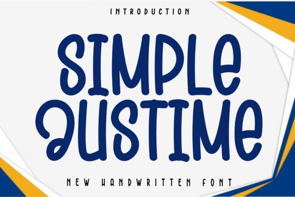 Simple Justime: A Modern Handwritten Font with Purpose
