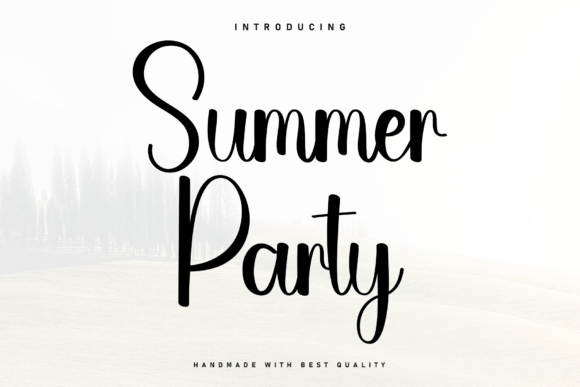 Summer Party: A Handwritten Font That Brings Casual Elegance to Your Designs